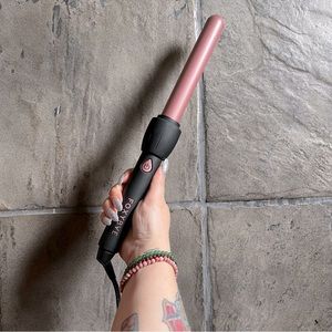 FoxyBae Rose Gold 25mm Ceramic Tourmaline Hair Curling Wand